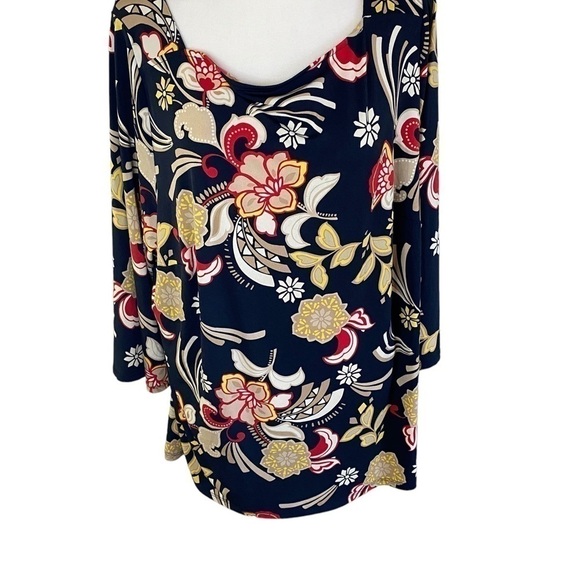 Lane Bryant Womens Multicolored Floral Boho Casual Plus Size Tunic Blouse 18/20 - Picture 3 of 11